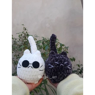 Gojo e Geto Cat - Pelúcia- Jujutsu Kaisen - Amigurumi - Crochê