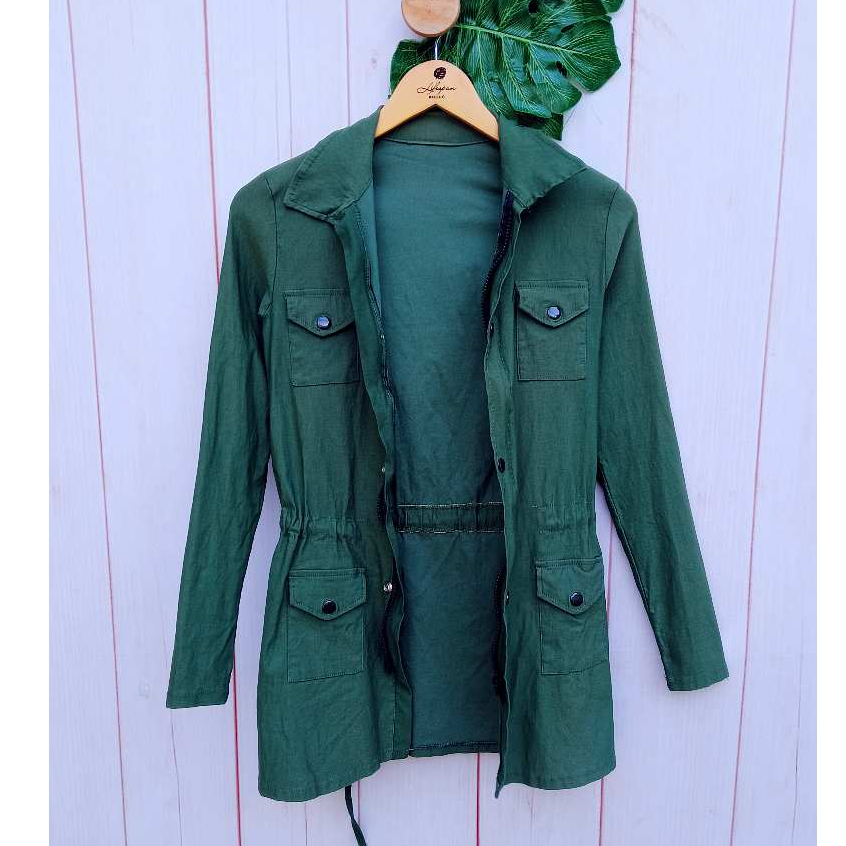 Jaqueta Parka Verde Militar P