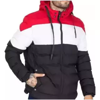 Bobojaco jaqueta corta vento masculino pelúciada por dentro capuz removível