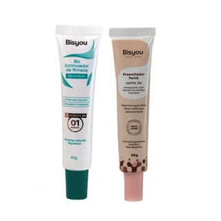 Kit Skin Care - Preenchedor Facial 30g + Bio Estimulador de Firmeza 30g - Sérum Facial - Bisyou