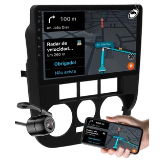 Multimidia 2 Din 9" Polegadas Android Auto CarPlay Gol Saveiro Parati G4 + Moldura + Câmera Ré