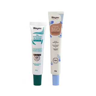 Kit Skin Care Bio Estimulador de Firmeza 30g+ Hidratante Facial Acqua com Ácido Hialurônico 35g Bisyou