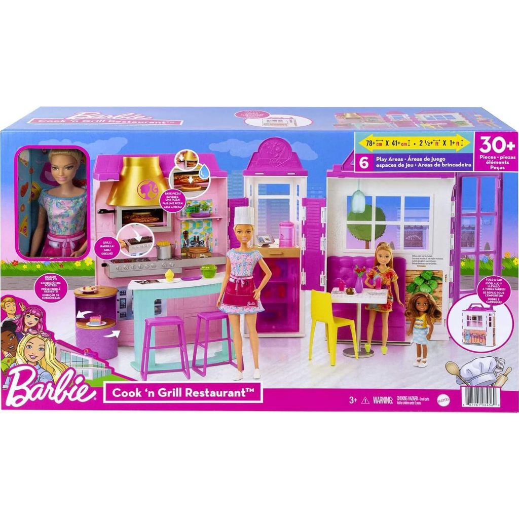 Barbie State Restaurante com Boneca e Acessórios - Mattel | Shopee Brasil