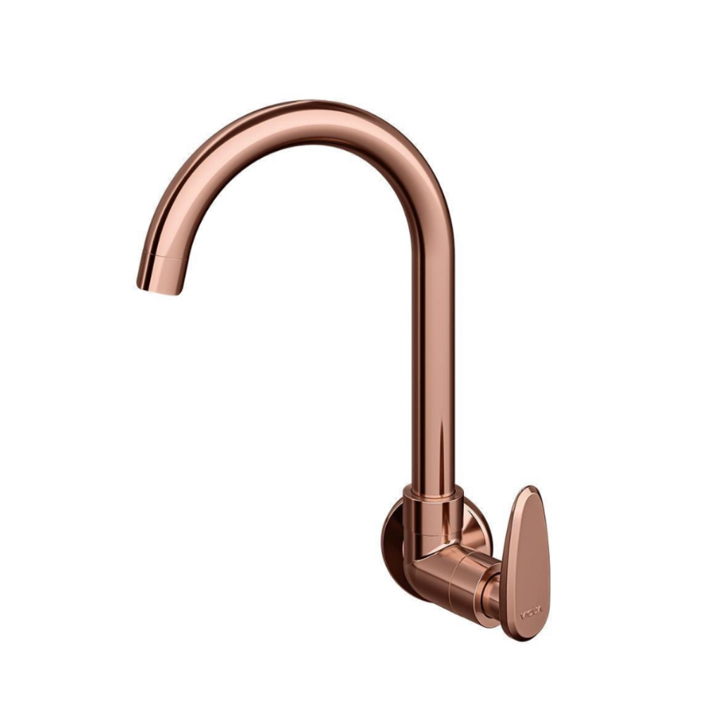 Torneira Allure Rose Gold Bica Móvel Parede 1/4v - Viqua