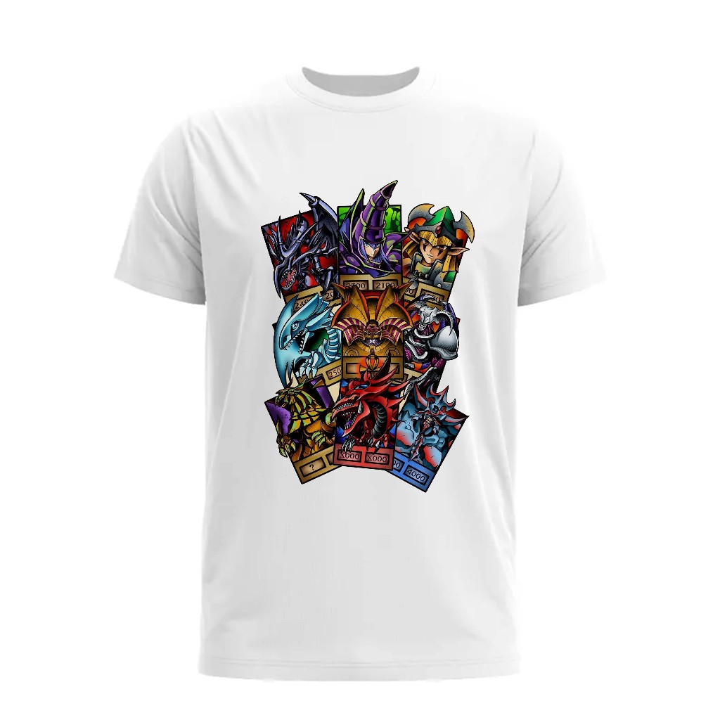 Camiseta Yu-Gi-Oh! (Branca/Raglan)