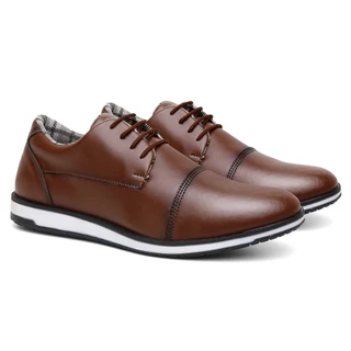 Sapato Social Oxford Masculino Confortável Forrado, modelo Derby