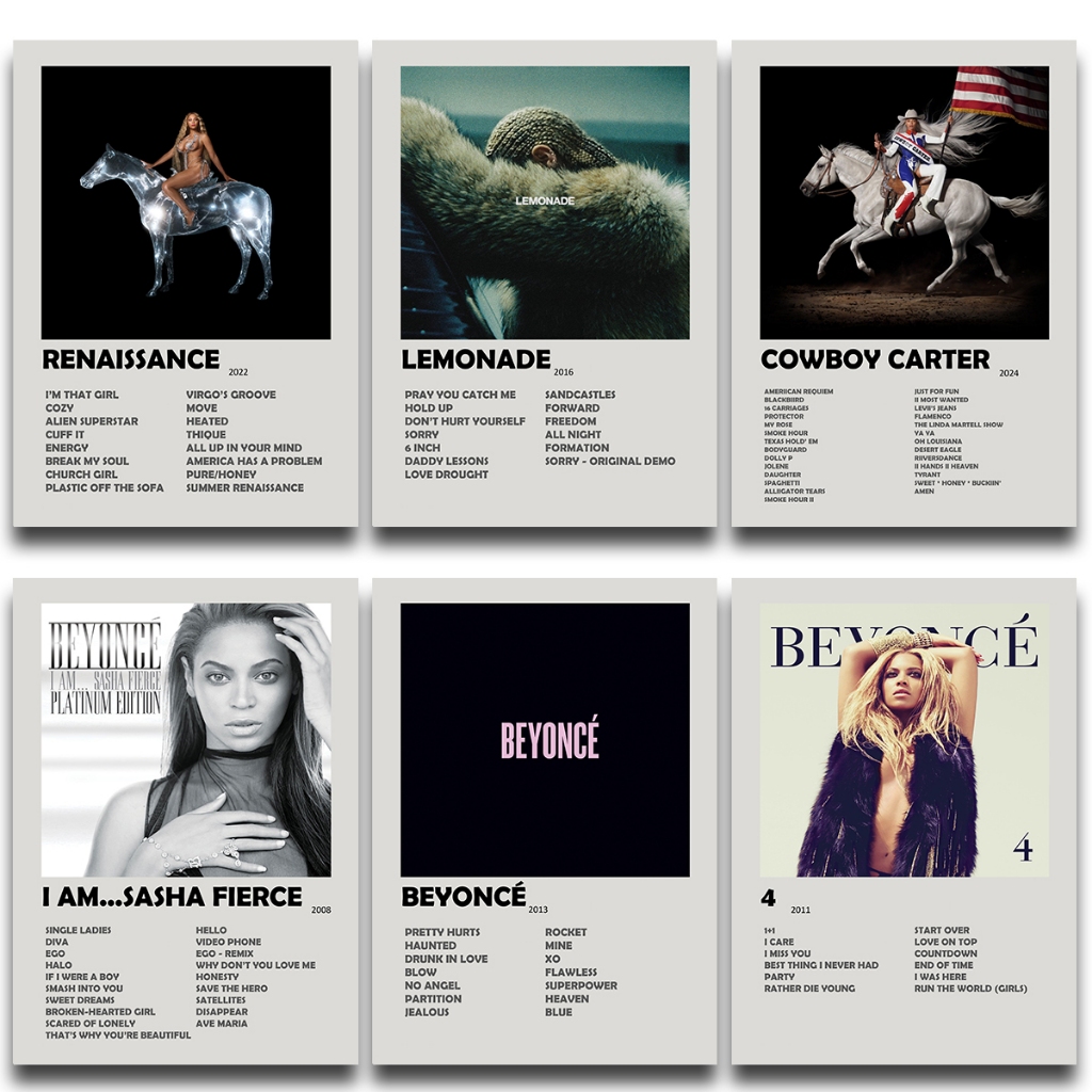 Kit 6 Quadros Decorativos Placas Beyonce em MDF 28x20cm | Shopee Brasil