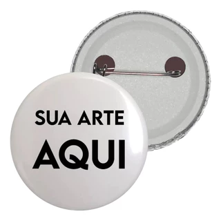 Botton Grande Personalizados - 5,5cm - Botton Pin Persalizado Com Logomarca Logotipo