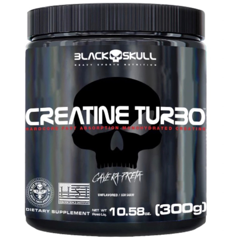 Creatina Monohidratada Creatine Turbo 300g - Black Skull