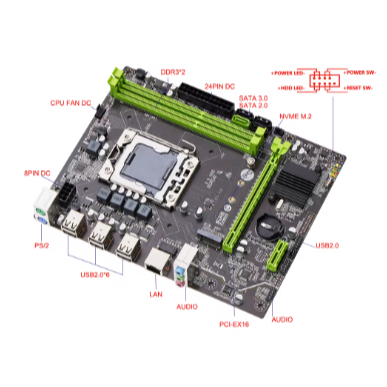 Qiyida X79 Motherboard Set, E5 2420V2, 2*8GB = 16GB, Kit xeon