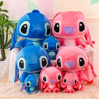 Boneco De Pelúcia Stitch Lilo & Stich Grande Azul Rosa Pronta Entrega