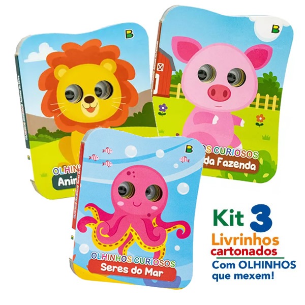 Kit 3 livros infantil - Olhinhos Curiosos