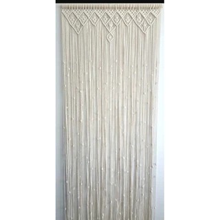 cortina decorativa para porta em macramê