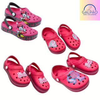 Chinelo Babuche Infantil Minei e Barbie Sandália Papete Galpão dos Calçados