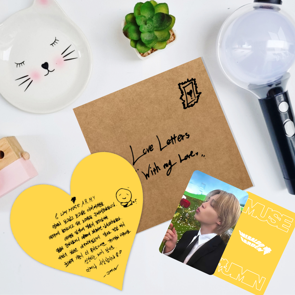 KIT CARTINHA JIMIN - POP UP MUSE - CARTA SMERALDO GARDEN - FANMADE