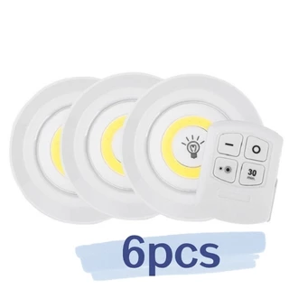6PCS Lampada Led Luminaria Multiuso Sem Fio Multiuso Com Controle Remoto Premium