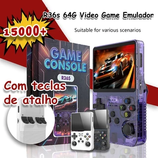 Video Game Emulador R36s 15000+ Jogos Hd Console Portátil Vídeo Game Retro Nintendo Playstation 64gb Linux Tela IPS 3.5 Polegadas