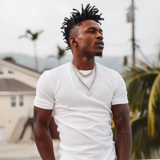 Camiseta Masculina Canelada Estilo Americana Slim RAPPER