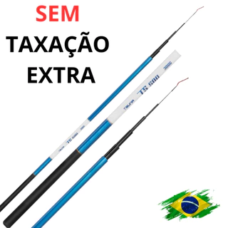 Vara De Pesca Telescópica Fibra De Vidro Carbono Leve Todos Tamanhos Forte