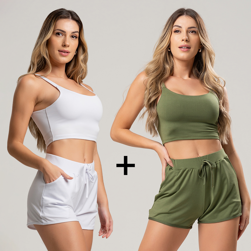 A&A Adreina Knit Shorts & Crop Top Set main image 0