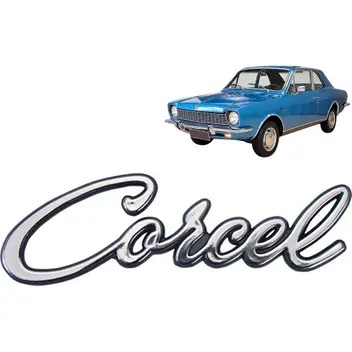 EMBLEMA CORCEL FORD CORCEL 1970 ATÉ 1980 MANUSCRITO CROMADO TAMPA ...