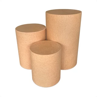 Trio Cilindro MDF cru P M G festas decorações enfeites
