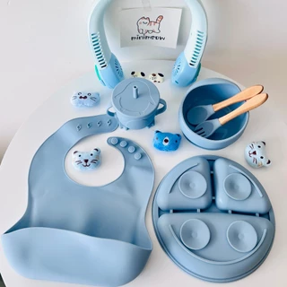 Kit 6 Peças e Talheres De Silicone Para Bebês e Crianças