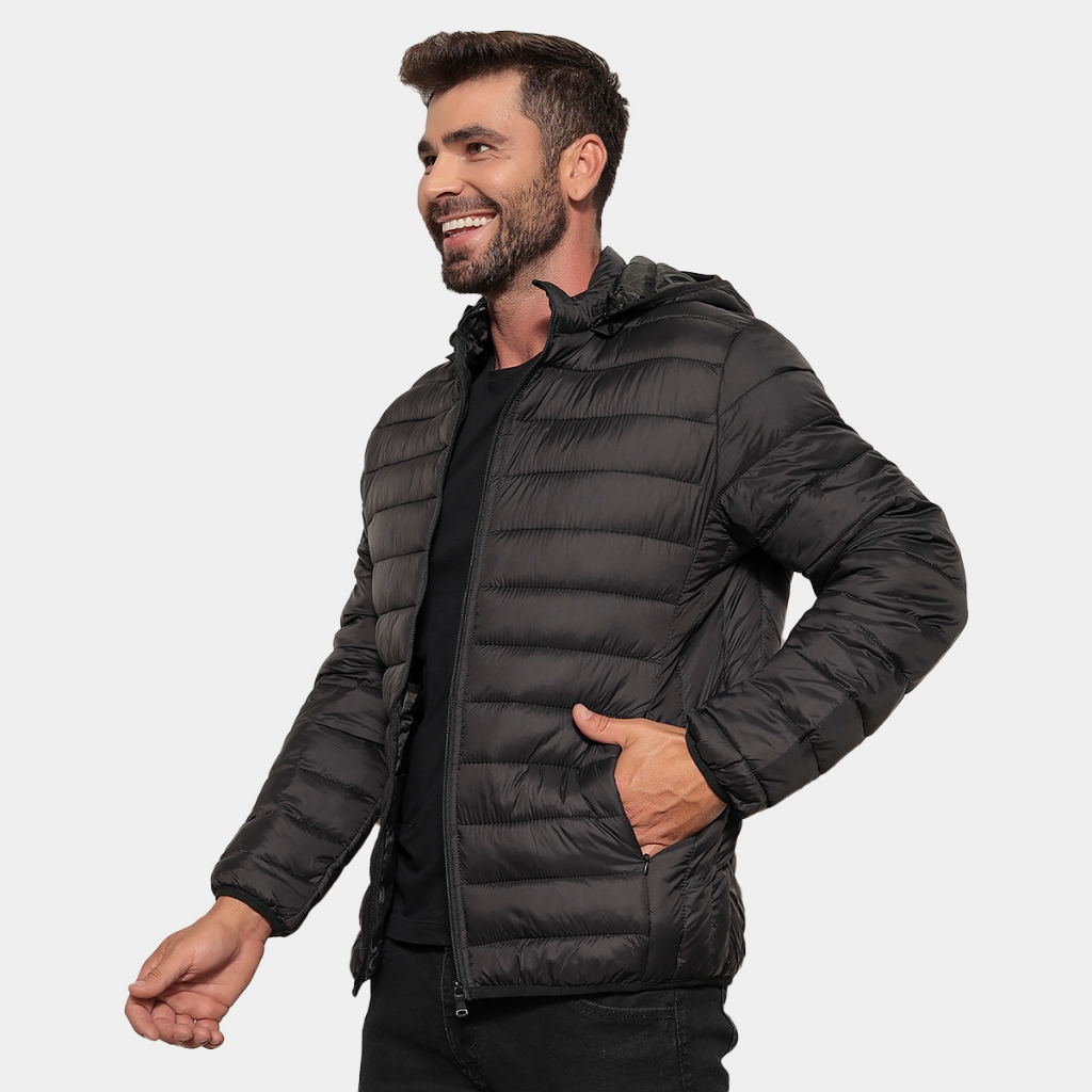 Jaqueta Puffer Bobojaco Impermeavel Masculina Casaco Gominho Capuz