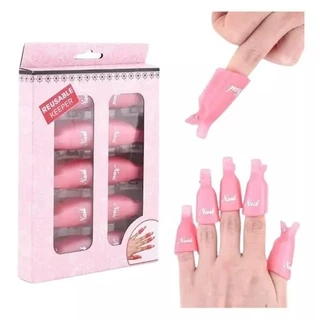 Kit 10 Dedeira Para Unhas Remoção De Gel Acrigel Fibra Clip em Oferta na Shopee