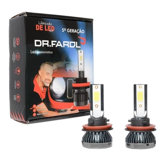 Kit Led Original Dr Farol 5ª Geração 7400 Lúmens 6000k H1, H3, H4, H7, H13