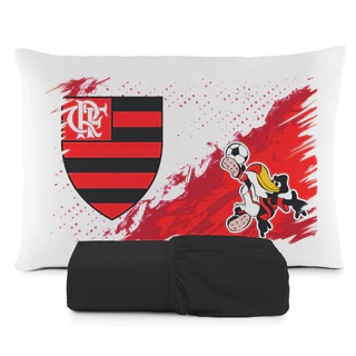 JOGO DE LENÇOL SOLTEIRO INFANTIL FLAMENGO MENGÃO FUTEBOL BRASILEIRÃO FRONHA TRAVESSEIRO, LENÇOLDE ELASTICO