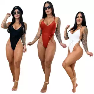 Maiô Fio Dental Sexi Cavado Varias Cores Envio Rápido Moda Praia Feminino Asa delta