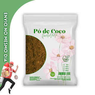 Pó de Coco Lavado 20Lts Plantio Planta Flor Germinação Horta Adubo Organico Orquidea Jardim Natural