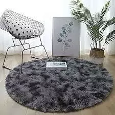Tapete Redondo Decorativo Sala e Quarto Felpudo Peludo