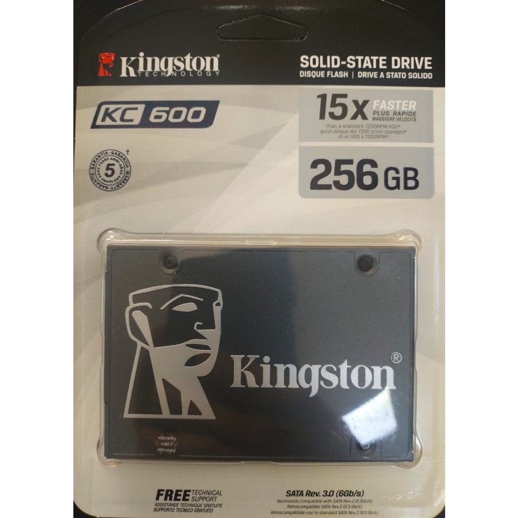 Kingston SSD 256Gb KC600 SATA 3 Notebook/PC 15x faster