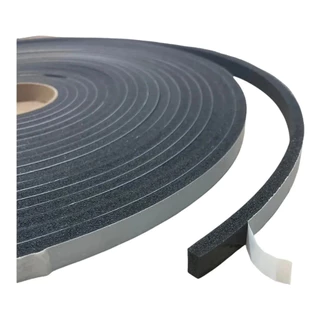 Fita Veda Fresta Porta Janela11x6mm Comfort Door Borracha Vedação Espuma Adesiva Multiuso 10 Metros