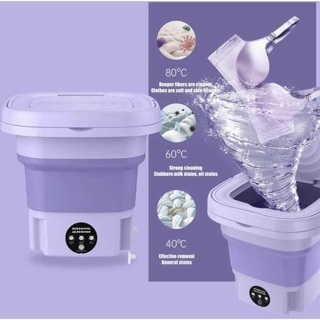 Máquina de lavar roupa mini portátil 8L dobrável moderna automática para viagem