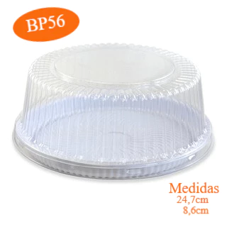 10 EMBALAGENS DESCARTÁVEIS PARA BOLO E TORTA TAMANHO GRANDE MODELO BP56M