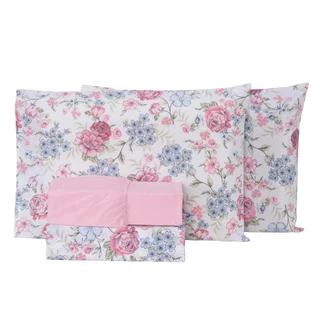 Jogo De Cama Lençol Queen 4 Peças Percal 100% Algodão