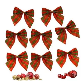 18 Laços Lacinhos Decorar Árvore De Natal Merry Christimas xadrex