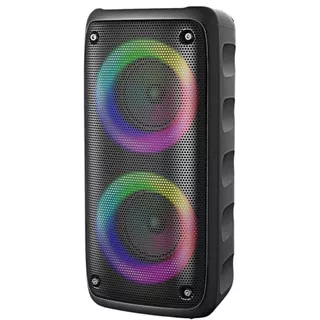 Caixa de Som Bluetooth Amplificada Grave Potente PartyBox Wireless Subwoofer Led RGB
