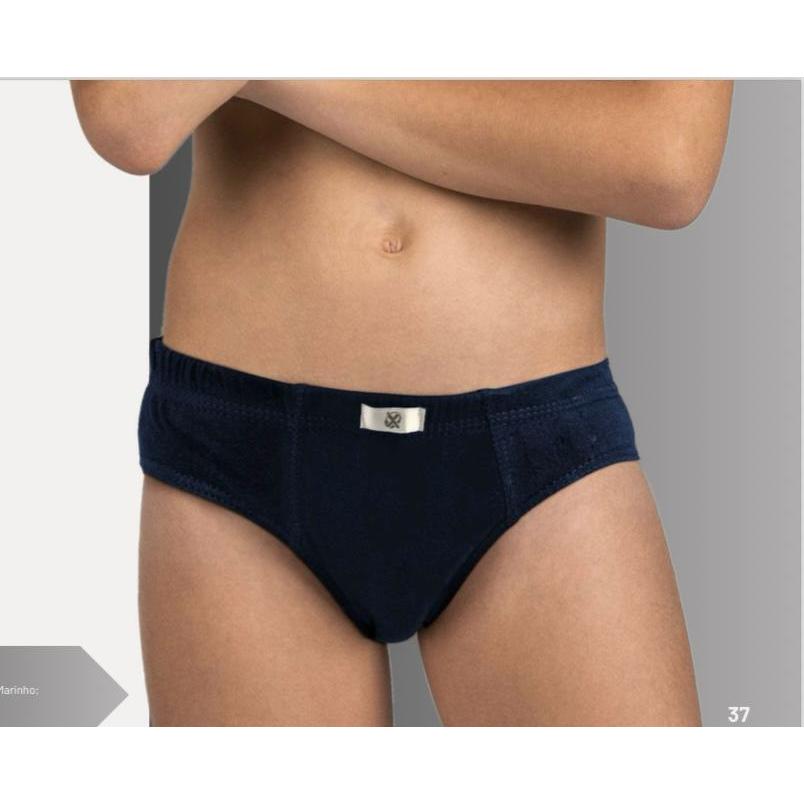 Kit 3 Cuecas Slip Infantil Algodão liso Diversas Cores | Shopee Brasil