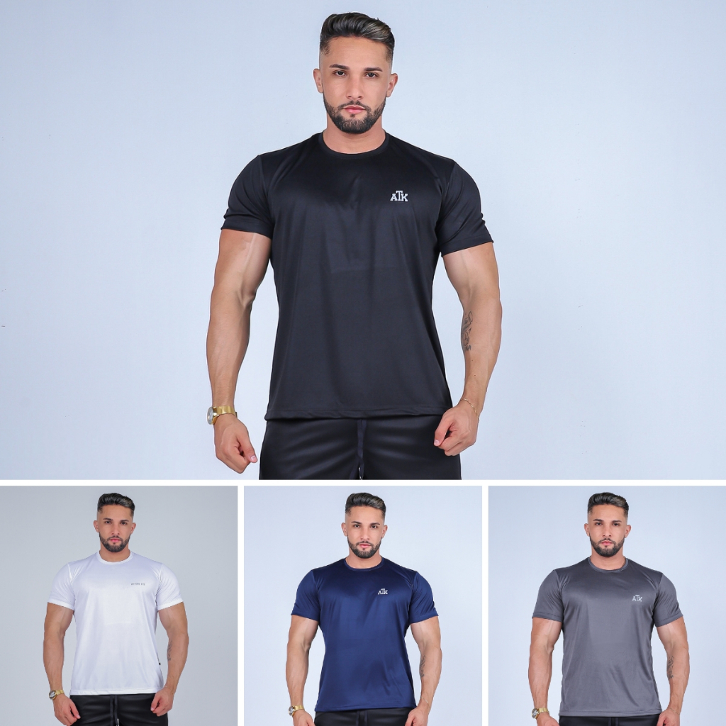 Camiseta Térmica Uv Masculina Academia Treino Caminhada Moda Corrida