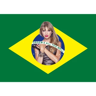 Bandeira Taylor Swift Brasil 140 cm x 100 cm Envio Imediato