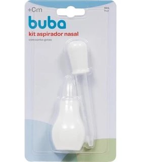 Kit Aspirador Nasal Com Conta Gotas Para Bebe Buba