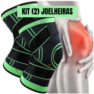 Kit 2 Joelheiras E Tornozeleira De Compressão Tensor Alívio De Dor No Joelho
