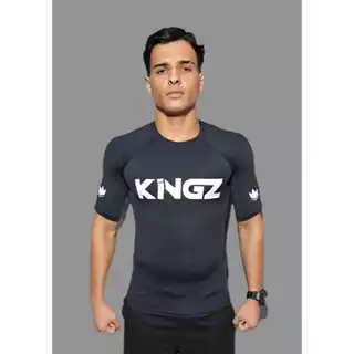 Rash Guard Kingz JIU JITSU No - GI MMA Manga Curta