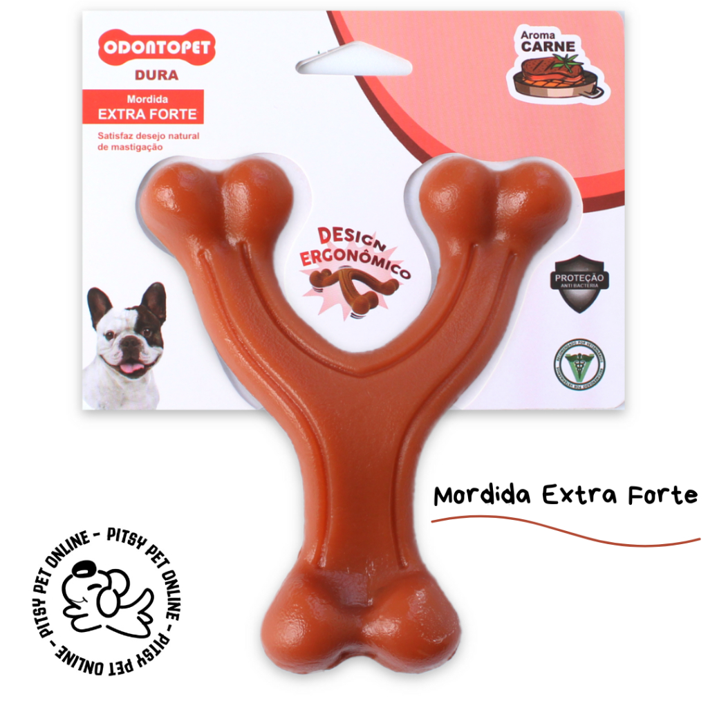 Brinquedo Super Resistente para Cachorro - Brinquedo resistente para Cães - Mordedor Pet - Brinquedo anti-stress para cachorro- Odontopet Wishbone