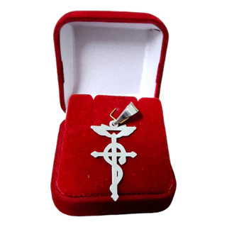Pingente Cruz De Flamel Alquimia Em Prata 925