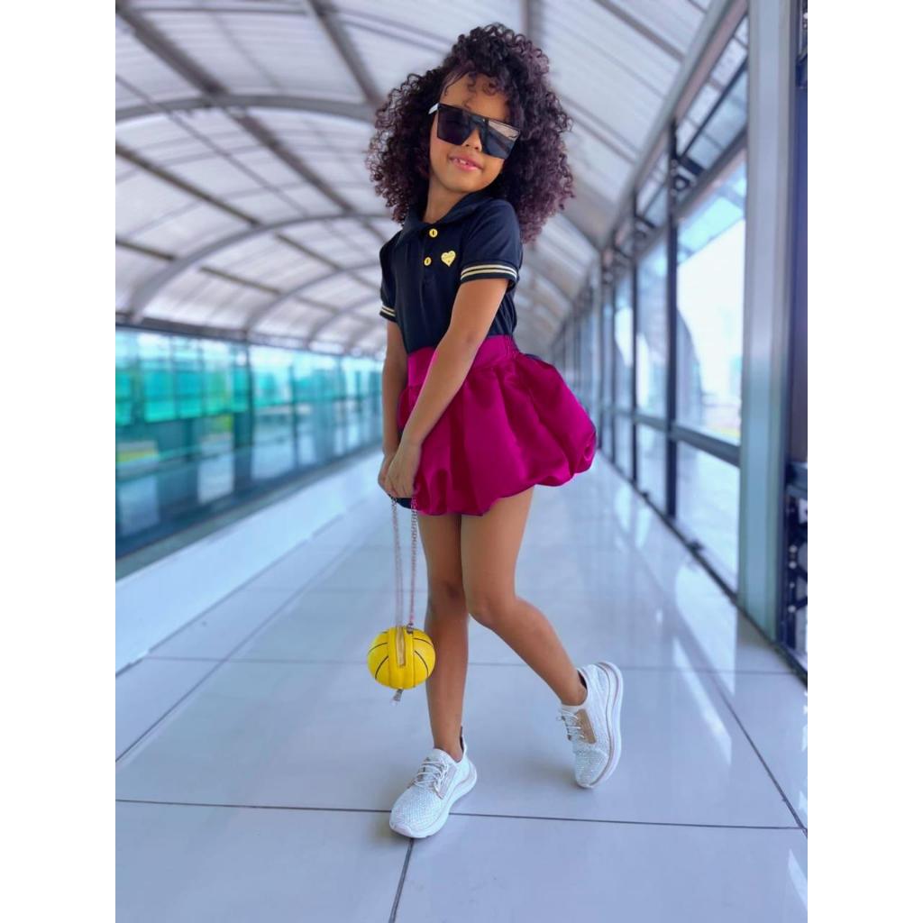 Blogueirinha CalÃ§a Bengaline Infantil Shopee Saia Balone Infantil